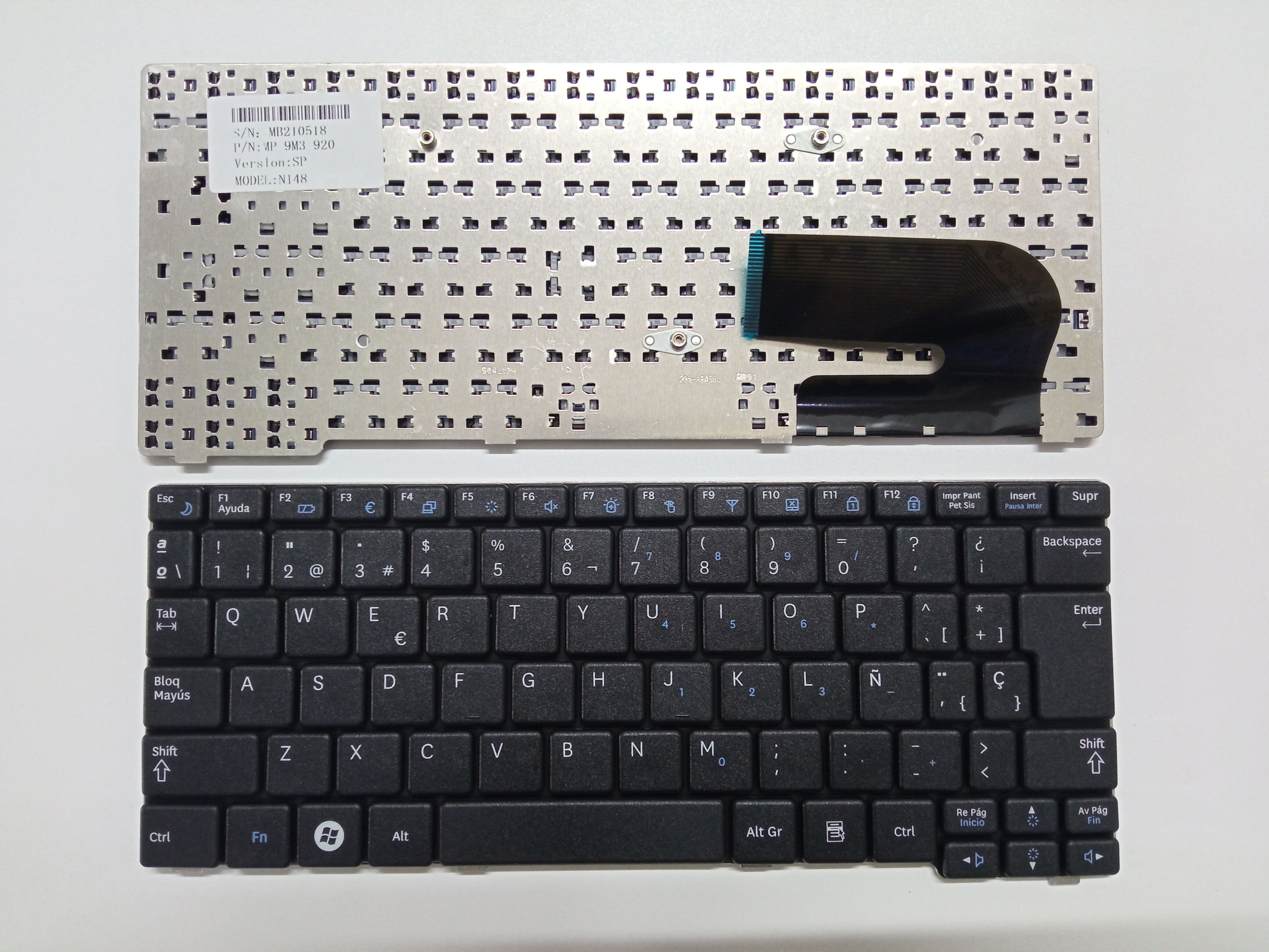 Picture of New Replacement Laptop Keyboard For SAMSUNG N148 BLACK (OEM) SP Layout